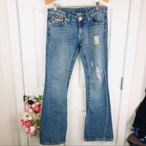 True Religion Bobby flare flap pocket denim jeans 29